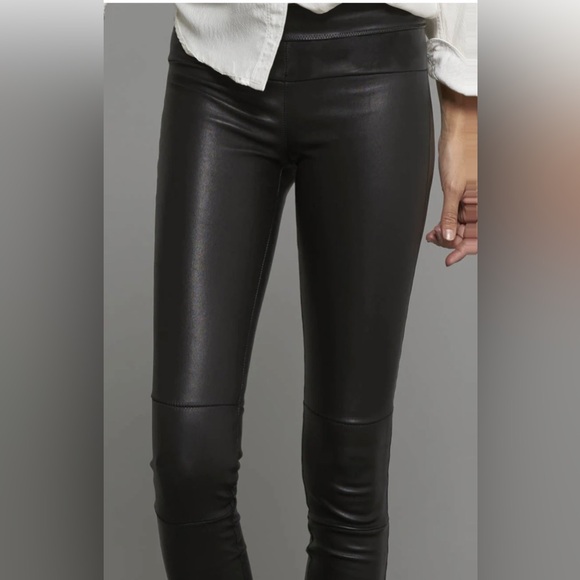 Mackage Stretch Leather Leggings Pants in Blk - Picture 2 of 11